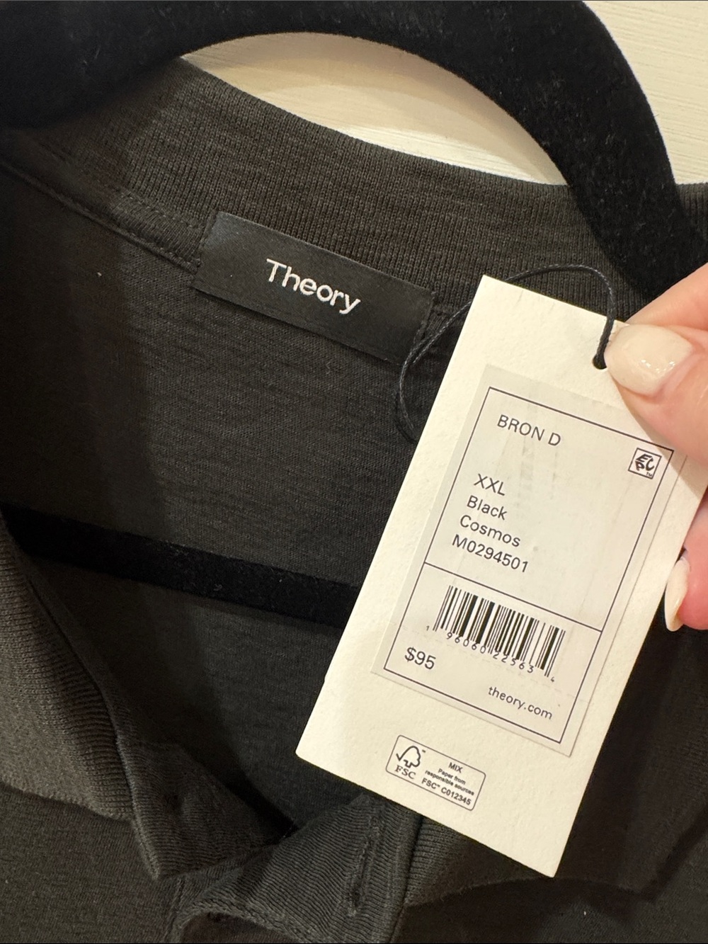 Theory Men's Polo Shirt - Picture 2 of 3